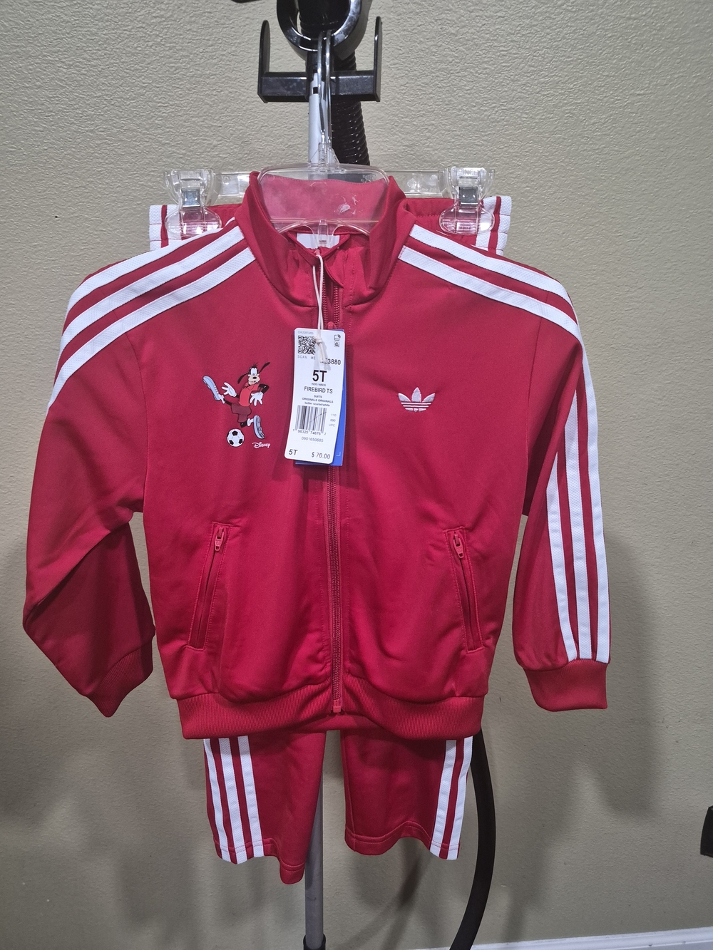 Adidas Red Kids' Disney Track Jacket & Pants Set Size 5T